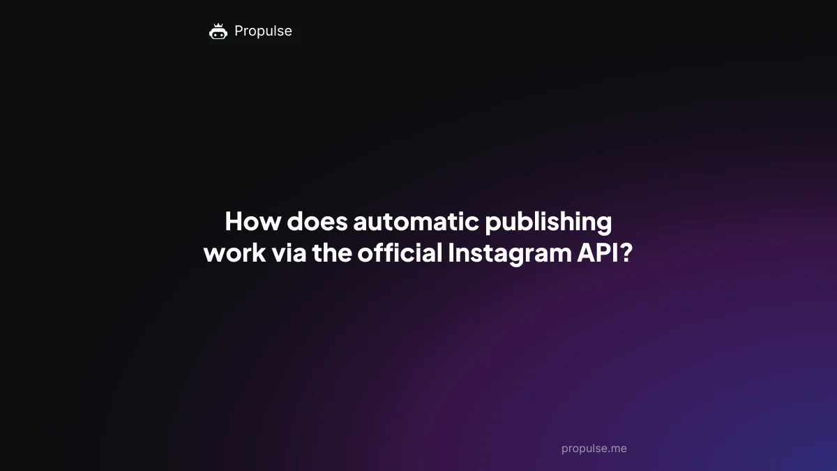 How does automatic publishing work via the official Instagram API?