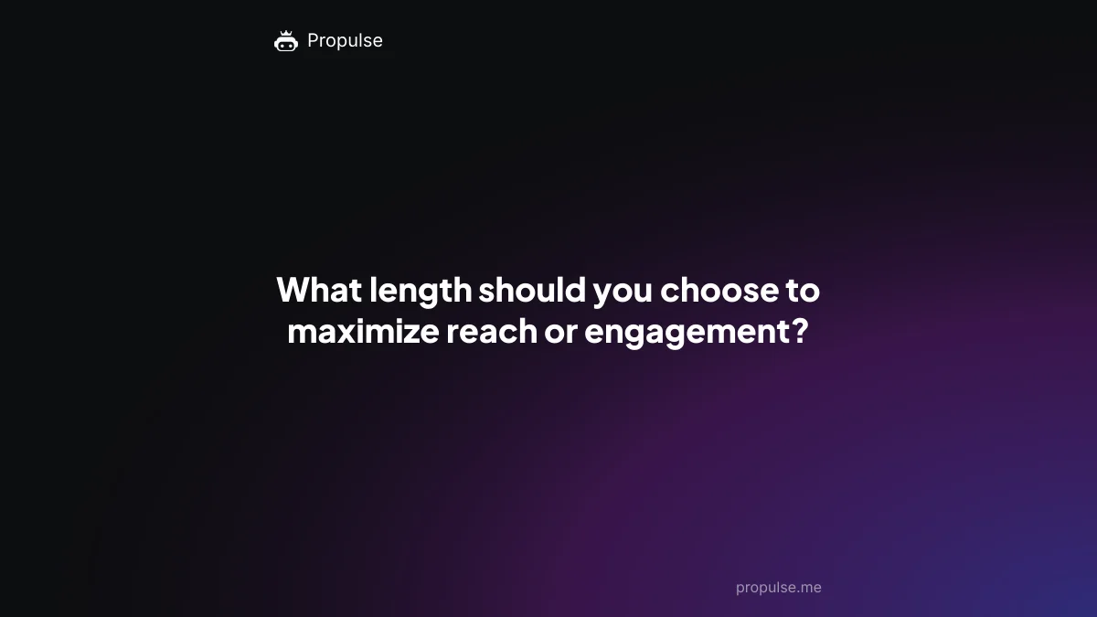 What length should you choose to maximize reach or engagement?