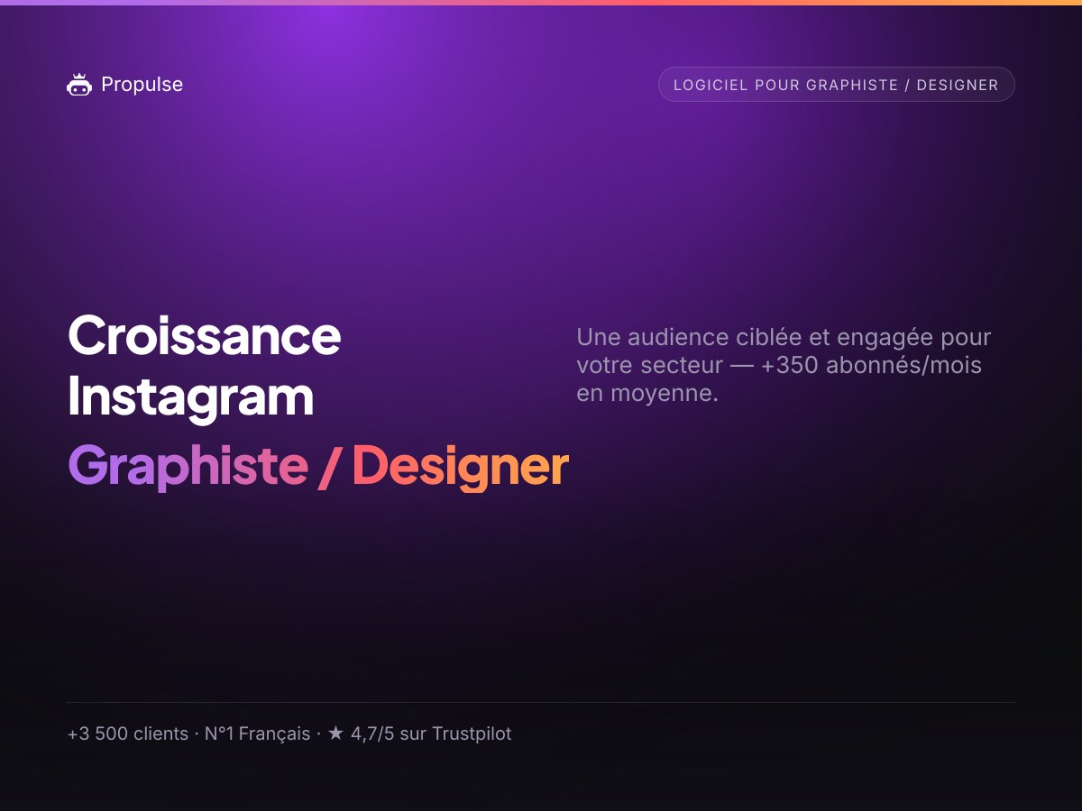 Croissance Instagram pour le Graphiste / Designer